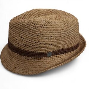 VINTAGE CHRISTYS' CROWN "NIMBIN" STRAW FEDORA